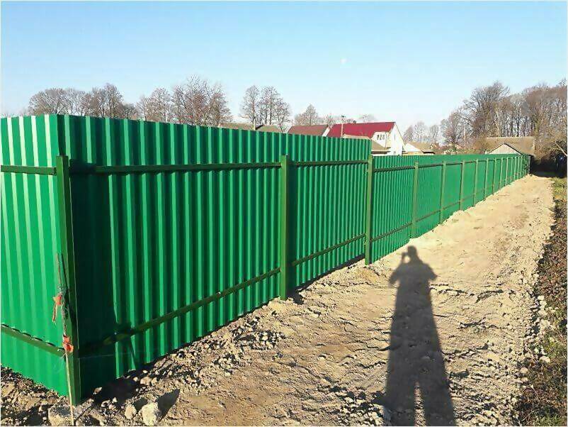 Забор, ворота, калитка из зеленого профлиста 150м фото 7 в Славгороде