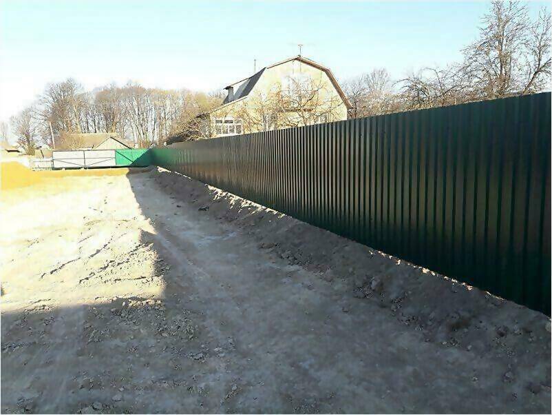 Забор, ворота, калитка из зеленого профлиста 150м фото 4 в Славгороде