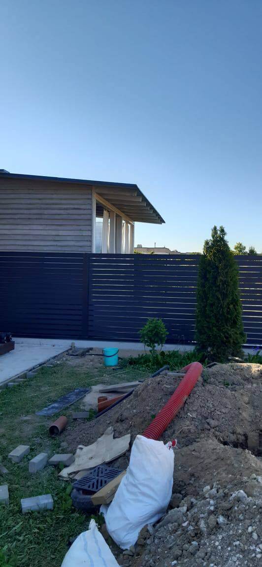 Забор-ранчо из металлического планкена 75м RAL7024 Серый Графит фото6 в Славгороде