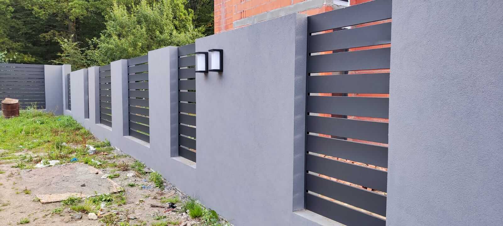 забор из металлопланкена RAL7024 Серый Графит МАТТЕ фото6 в Славгороде