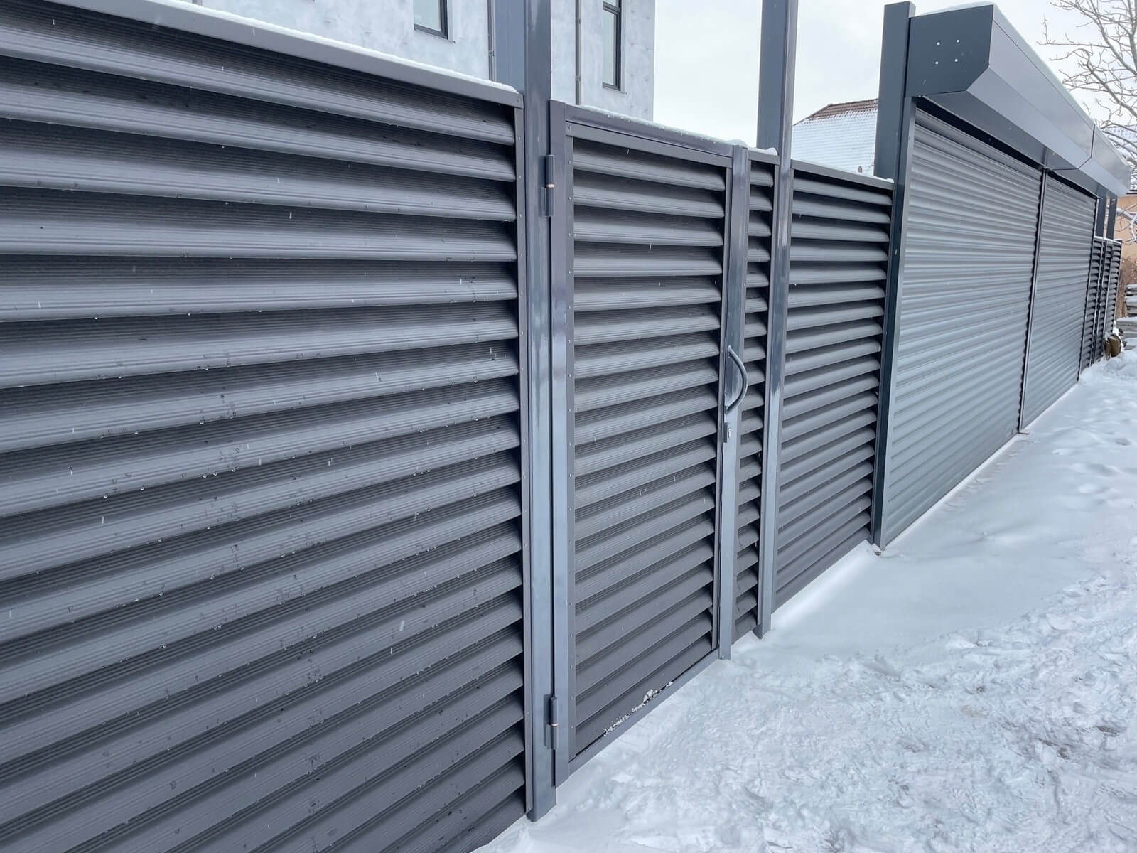 Забор-жалюзи 53м RAL7024/7024 Серый Графит двусторонний МАТТЕ в Славгороде