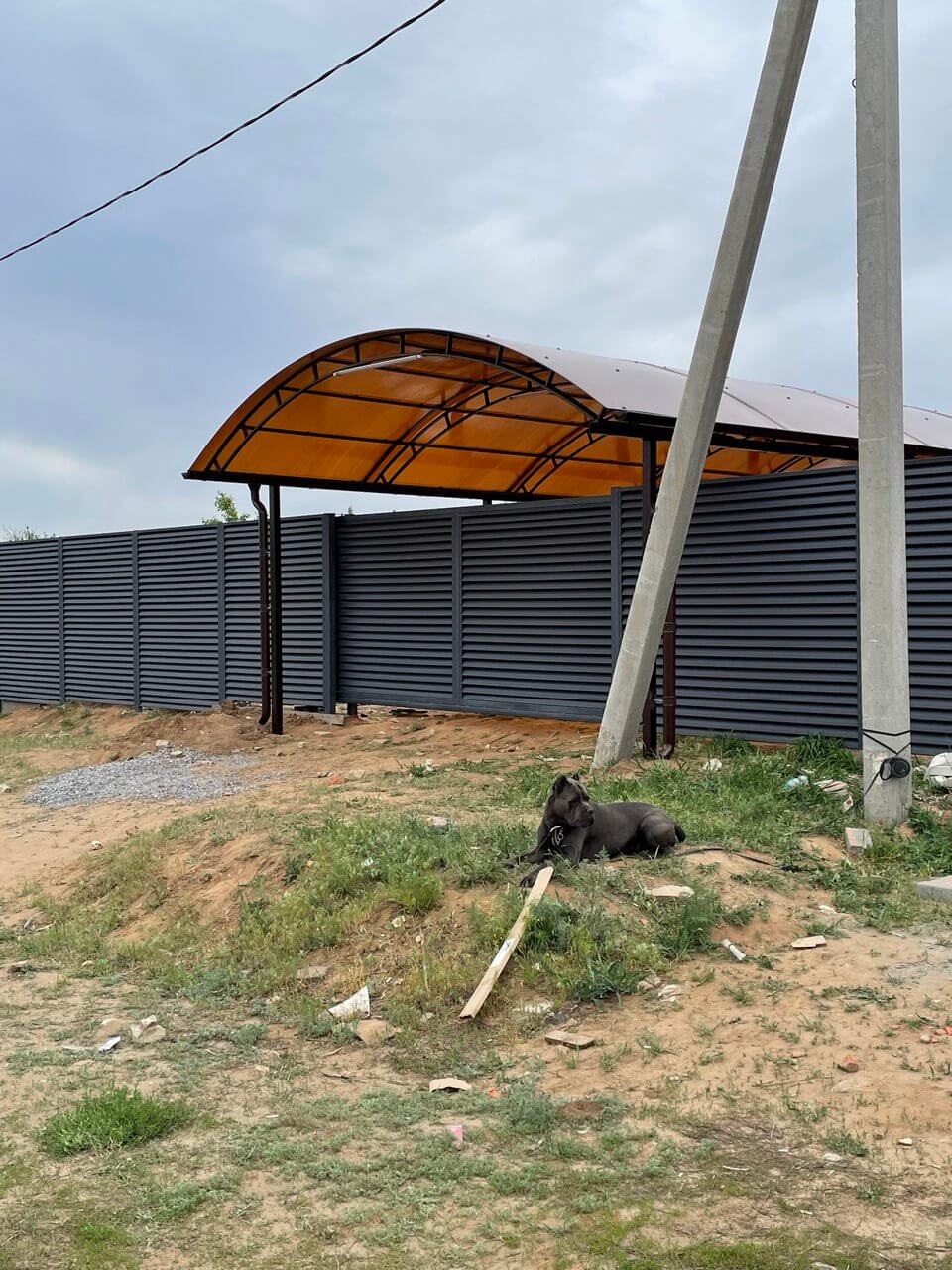 Забор из ламелей еврожалюзи 24м RAL7024 Серый Графит МАТТЕ фото 1 в Славгороде