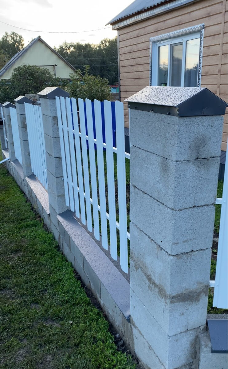 Забор из евроштакетника 16м RAL9003/9003 Белый двусторонний фото 1 в Славгороде