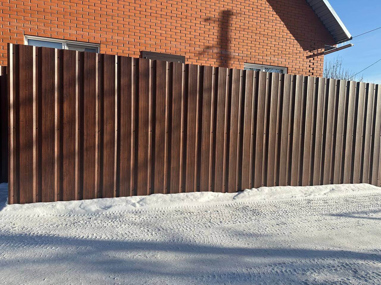 Забор из профнастила НС-21 22м Античное Дерево Принтек фото 4 в Славгороде