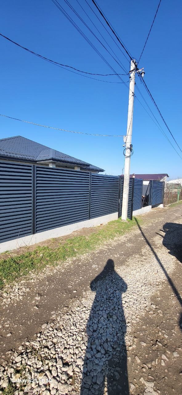 Забор из ламелей еврожалюзи 30м RAL7024/7024 Серый Графит двусторонний фото 1 в Славгороде