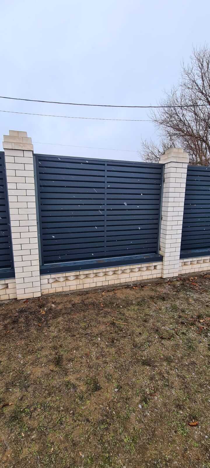 Забор-жалюзи из ламелей Хай-Тек 23м RAL7024/7024 Серый Графит двусторонний МАТТЕ фото 1 в Славгороде