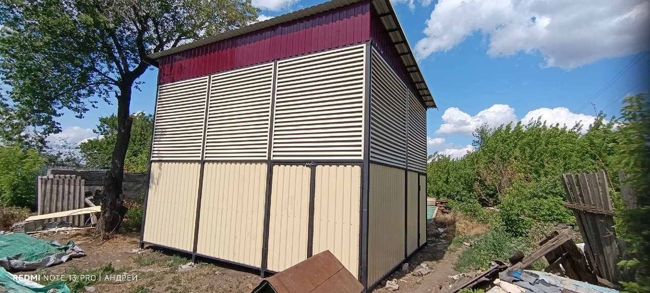 Сенник из ламелей еврожалюзи RAL1015 Слоновая Кость фото 2 в Славгороде