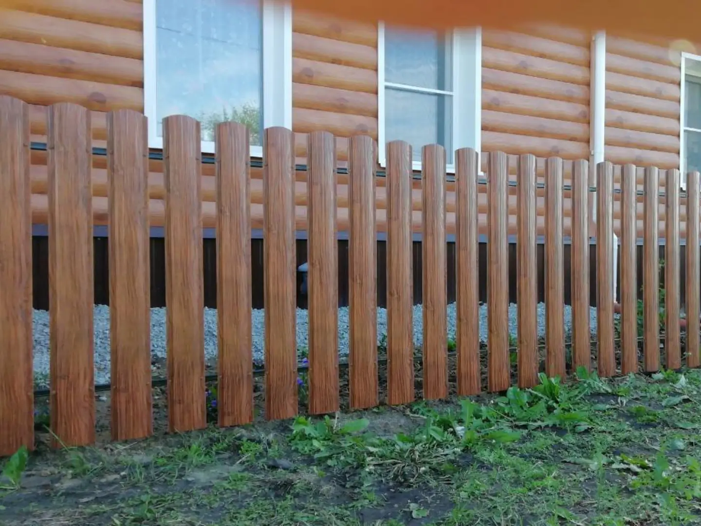 Заборчик из штакетника 12м Темное Дерево 3D Printech в Славгороде