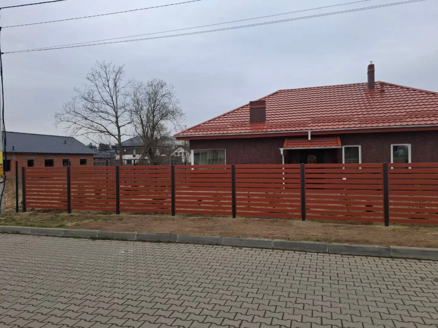 Забор-ранчо из металлопланкена 18м RAL8004 Терракотовый фото 3 в Славгороде