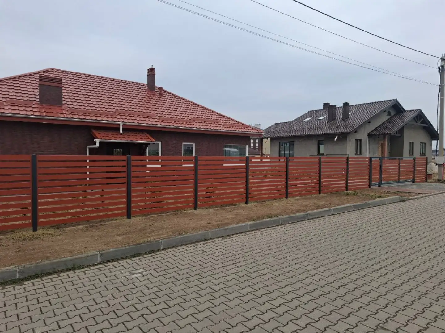 Забор-ранчо из металлопланкена 18м RAL8004 Терракотовый фото 1 в Славгороде